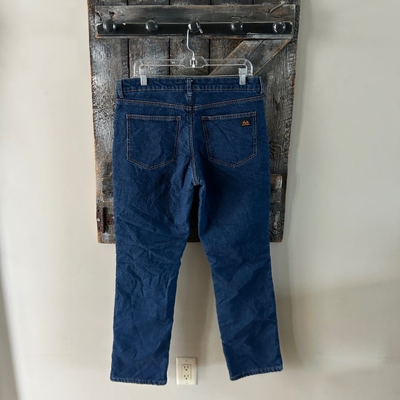 Men's Real Tree Dark Wash Flannel Lined Denim Jeans - Picture 2 of 4